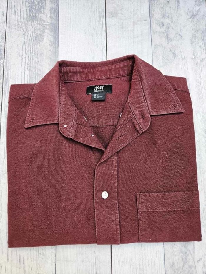 Chemise homme bordeaux S