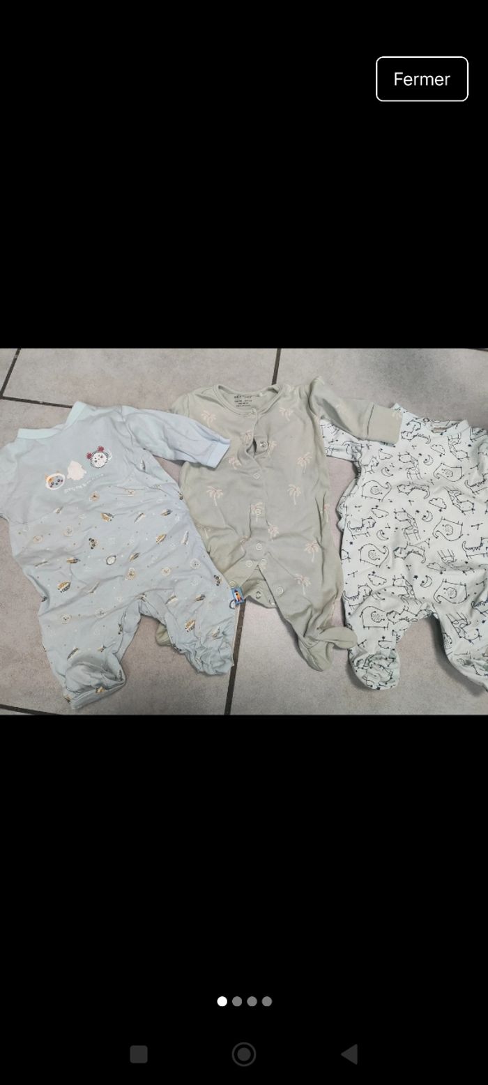 Lot de 3 pyjama 1 mois