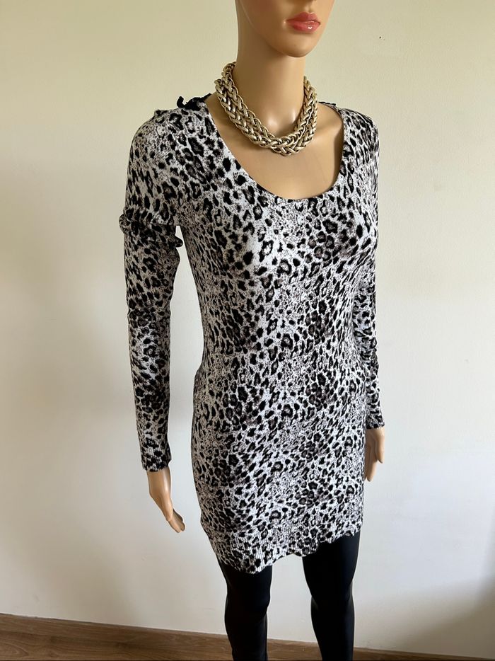 Pull léopard à manches longues Enzoria taille unique jamais porté - photo numéro 2