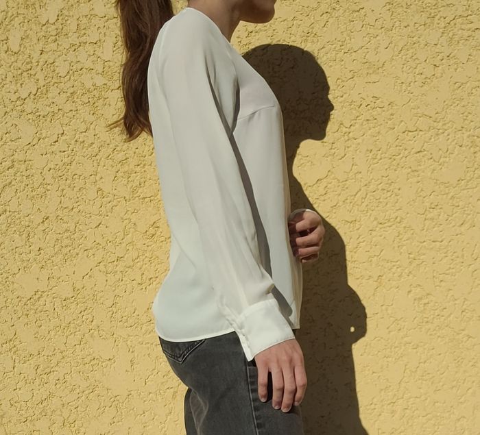 Chemiser blanc col croisé - photo numéro 3