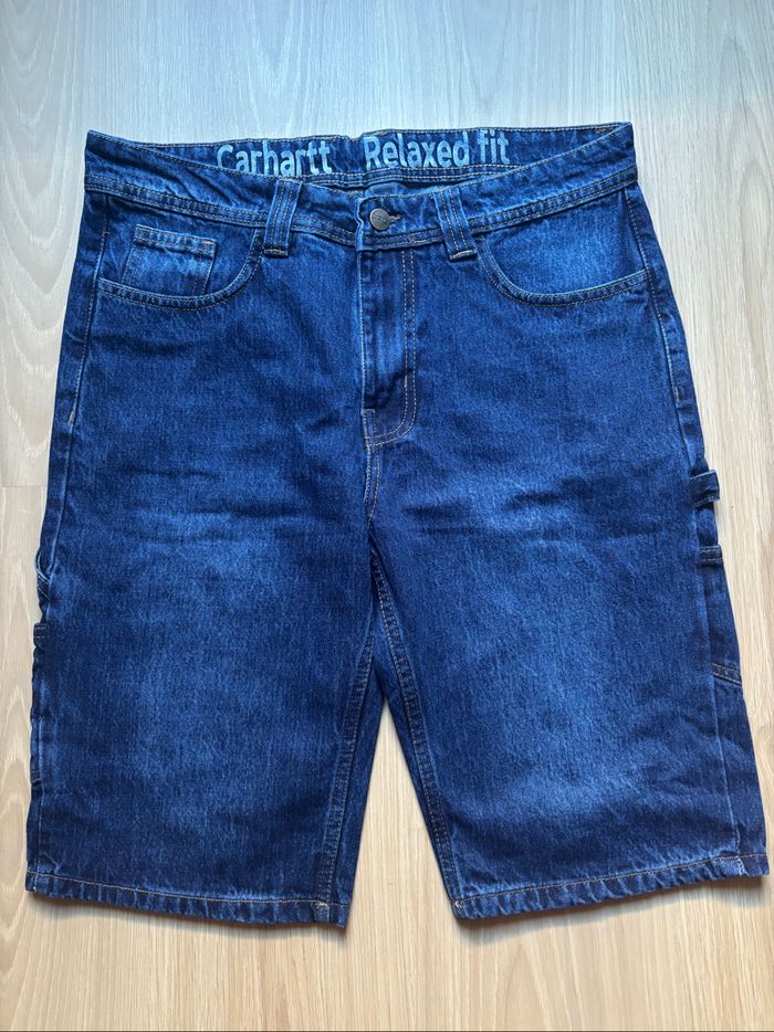 Short Carhartt Single Knee Rework Bleu Marine L / 34 - photo numéro 2