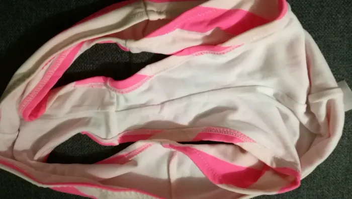 Maillot de bain deux-pièces femme - rose et blanc - photo numéro 3