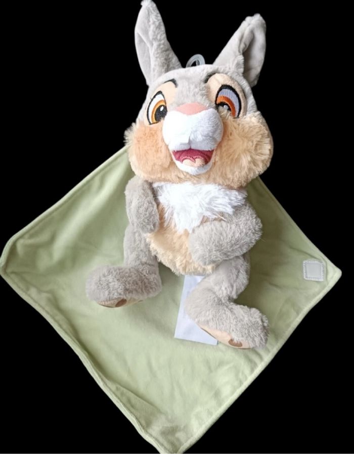 ❤️B201 Doudou Peluche Lapin  Panpan Bambi couverture Disney Simba - photo numéro 3