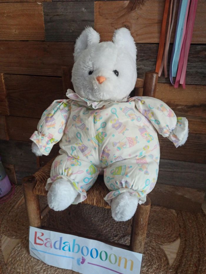 Peluche chat Minouche vintage tbe - photo numéro 2