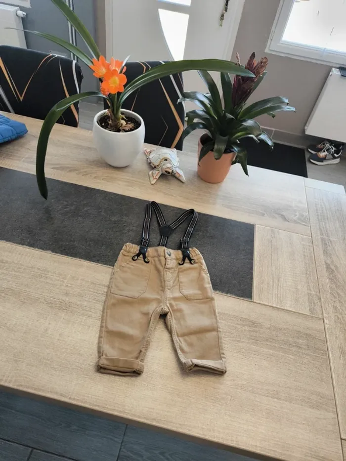 Pantalon Chino etsa paire de bretelles garçon 6 mois Orchestra