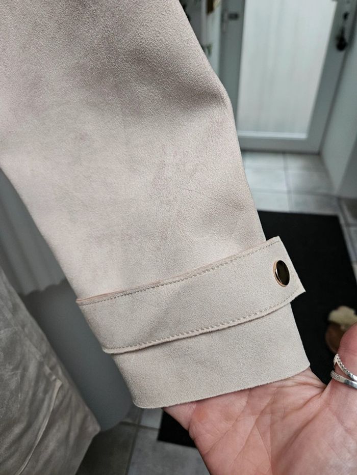 Zara veste longue beige ample taille S - photo numéro 4