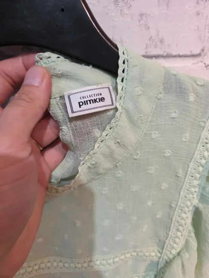 Blouse fluide Pimkie taille L vert - photo numéro 2