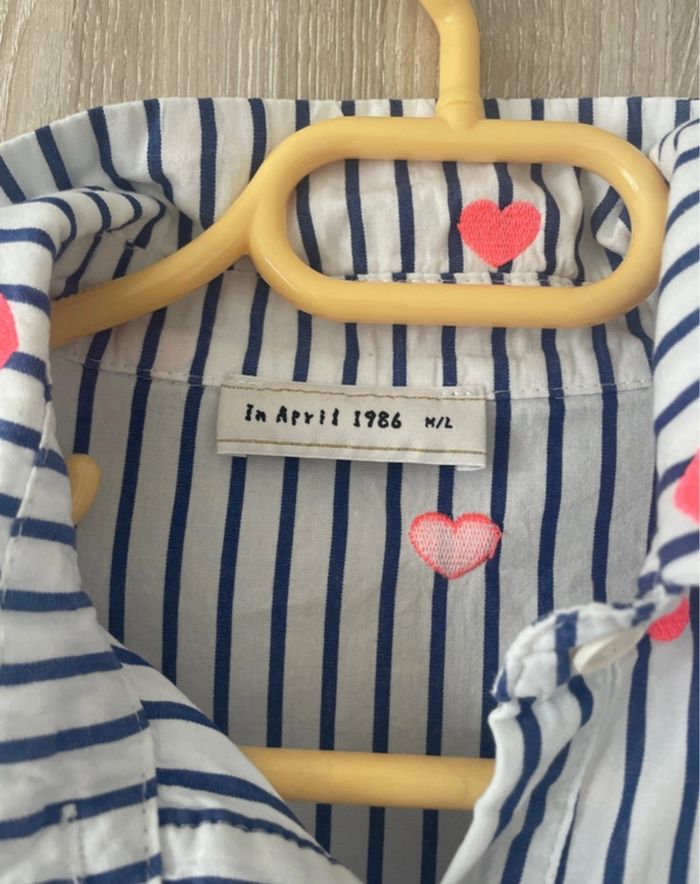 Chemise manche longue avec cœur - photo numéro 2