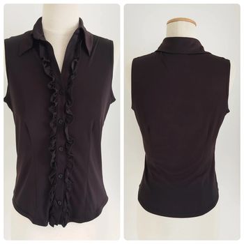 Magnifique chemise noire sans manches Yessica taille 38