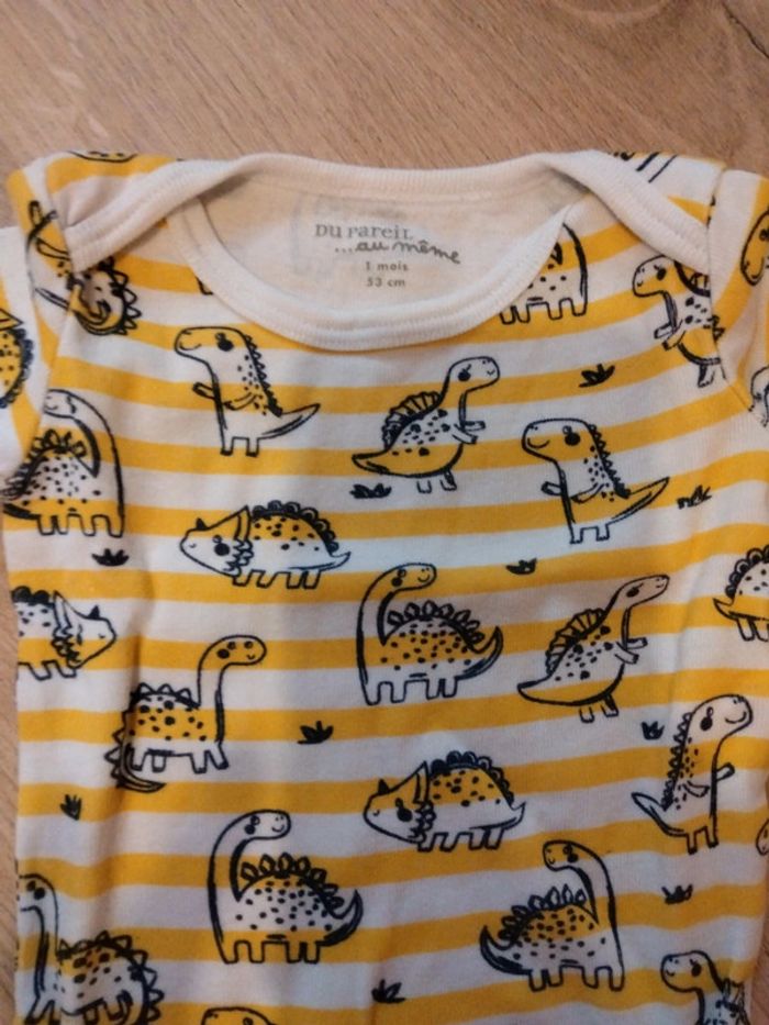 Lot 2 bodys manches courtes taille 1 mois - photo numéro 3