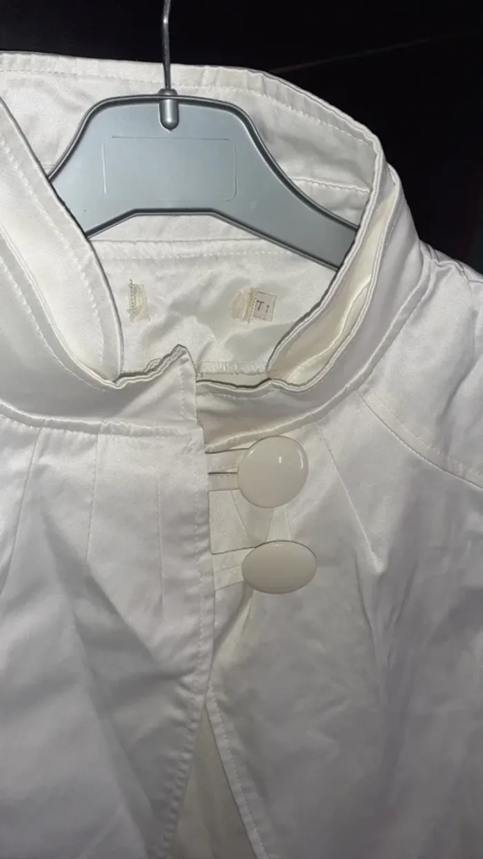Veste blazer court blanc/crème - photo numéro 5