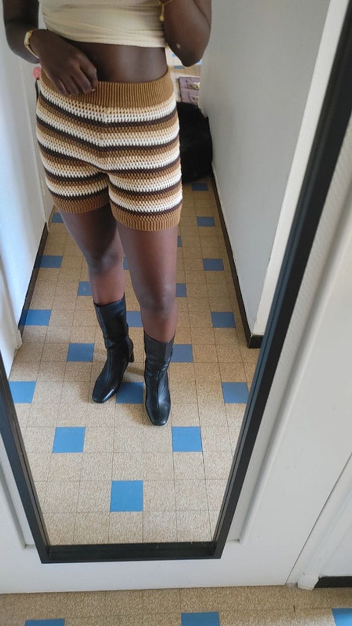 Magnifique mini short en maille crochet - photo numéro 5
