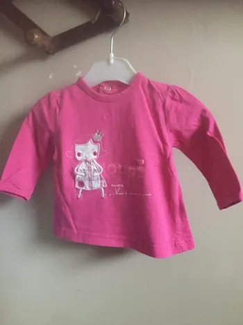 T-shirt fuchsia Bébé Rêve 3M