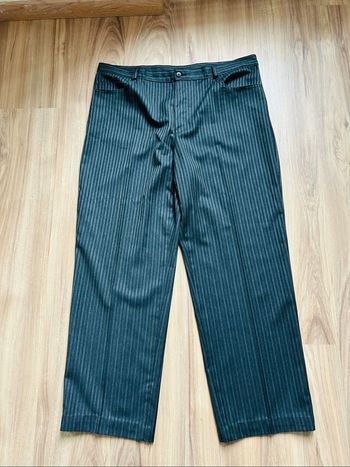 Pantalon de costume gris à rayures Homme Tout Simplement Tailles 48-50