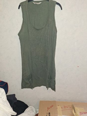 Robe bretelle kaki L zara basics
