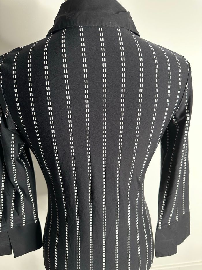 Chemisier noir et blanc Anne Fontaine T2 38 M - photo numéro 3