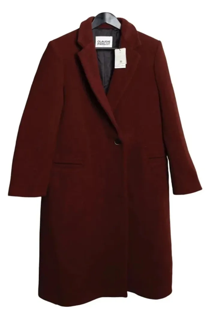Manteau bordeaux Claudie Pierlot – Neuf avec étiquette – Taille XL - photo numéro 2
