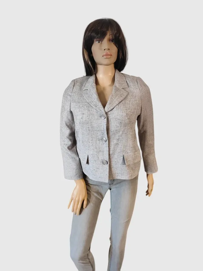 Blazer Chic Gris Taille M, Impeccable ! Petite pépite à saisir ! - photo numéro 2