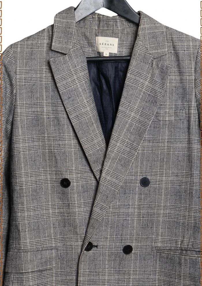 Blazer gris chiné Sézane – Taille 36 - photo numéro 3