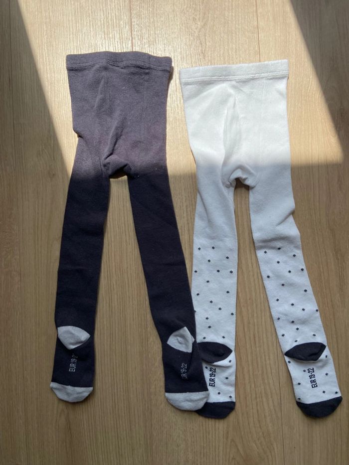 2 paires de collants neufs Kiabi 19-22 panda - photo numéro 4