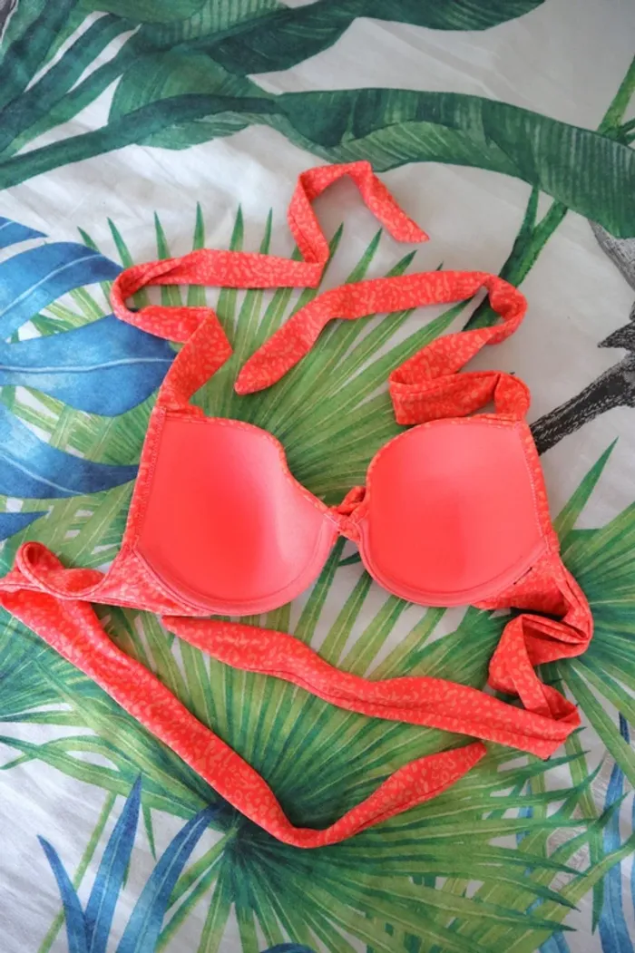 Maillot de Bain 2 Pièces Couleur Corail - photo numéro 7