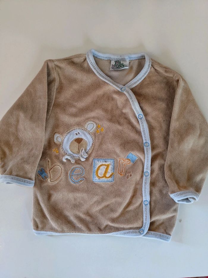 Pyjama 2 pièces velours mixte 9-12 mois 74 cm neuf - photo numéro 2