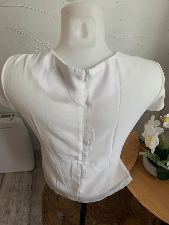 Blouse Fancyqube blanche taille 38 manches courtes - photo numéro 7