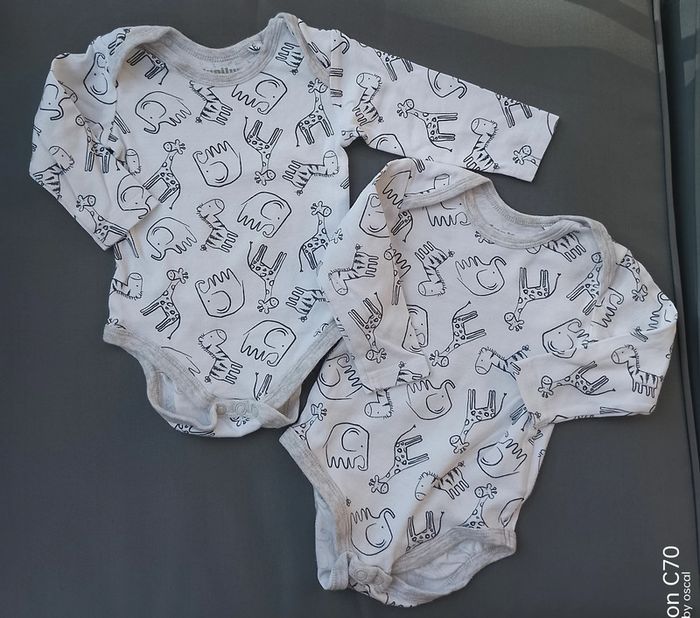 Lupilu lot 2 bodys bodies mixte 68 cm
