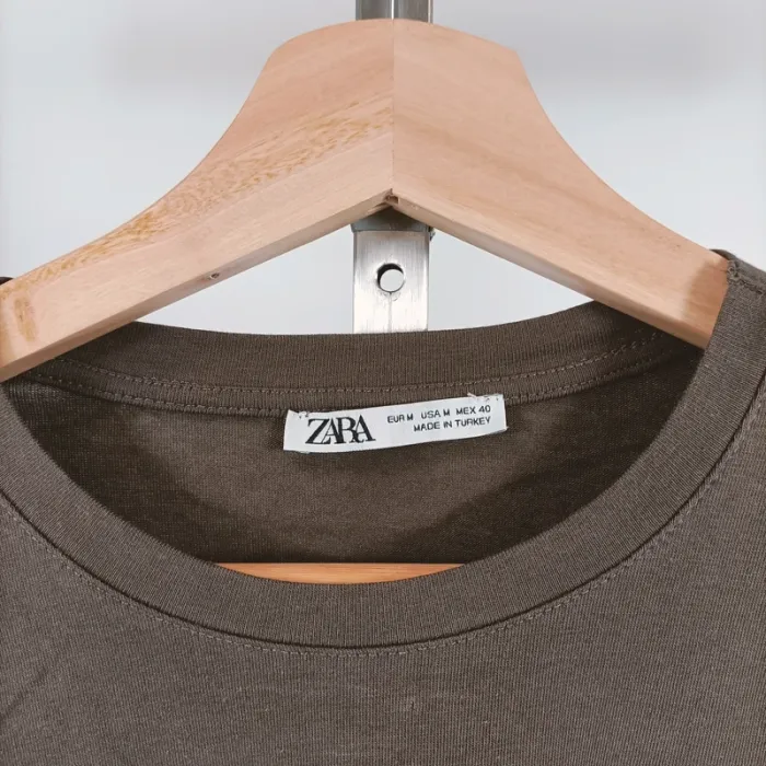 T-shirt manches longues Zara - Marron - Taille M A237 - photo numéro 2