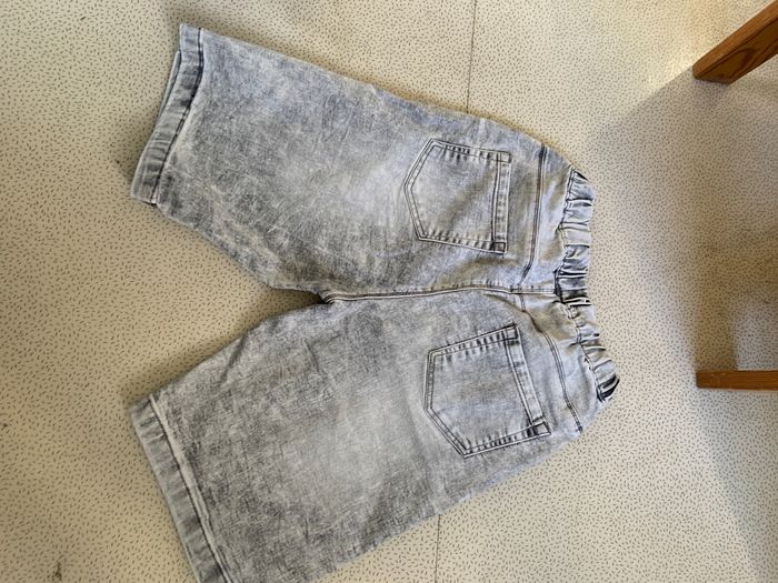Bermuda jean gris bleu 158/164 cm - photo numéro 3