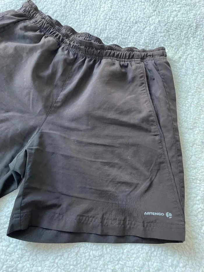 Short de sport noir Artengo avec poches - photo numéro 2