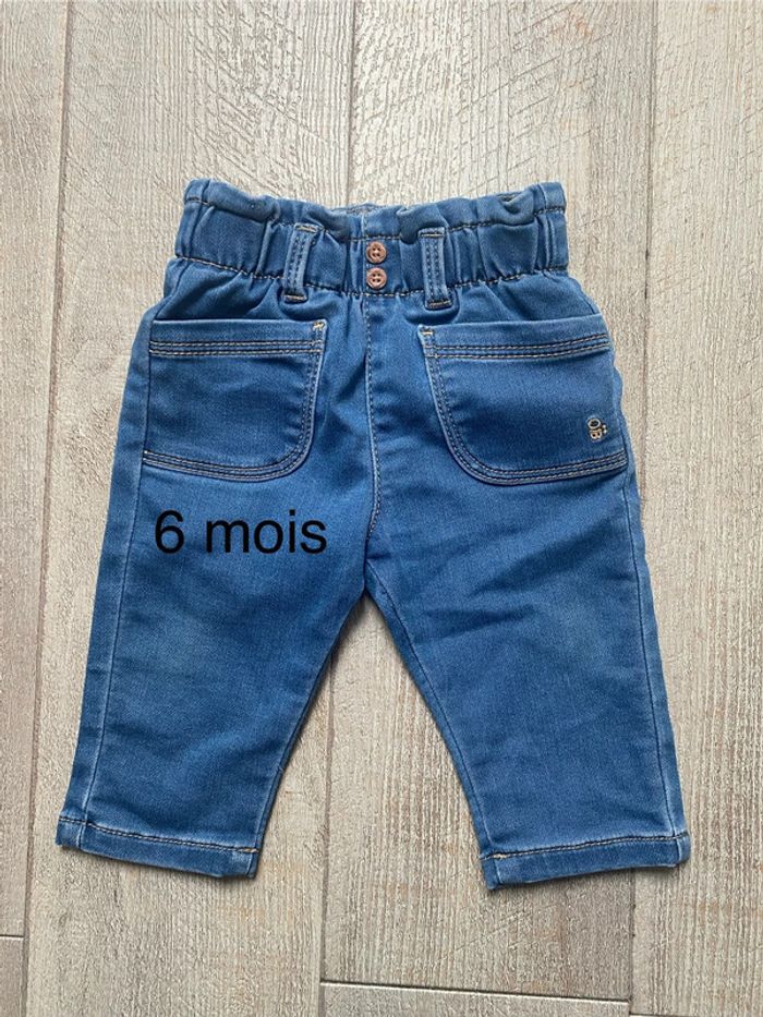 Pantalon réglable en jean - 6 mois
