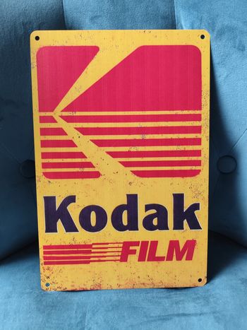 Plaque métal publicité Kodak pellicules argentique neuve 20x30cm