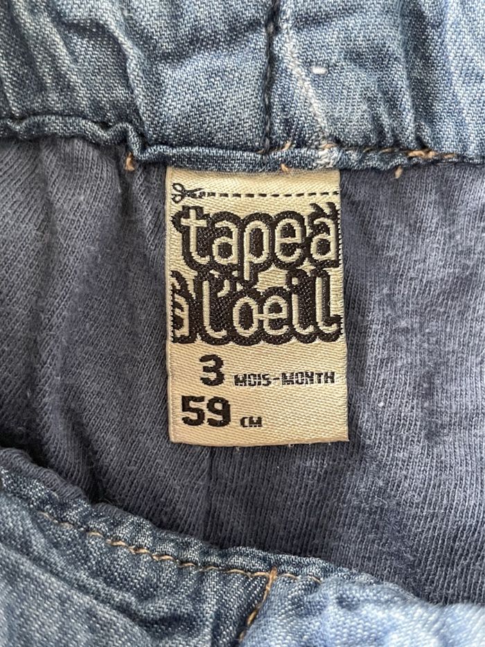 Jean à noeud bébé fille Tape à l’œil taille 3 mois - photo numéro 6
