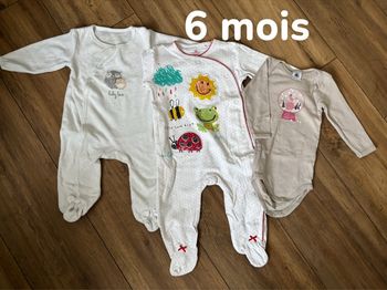 Pyjama + body fille 6 mois