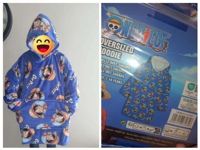 7/14  ans Poncho polaire one piece