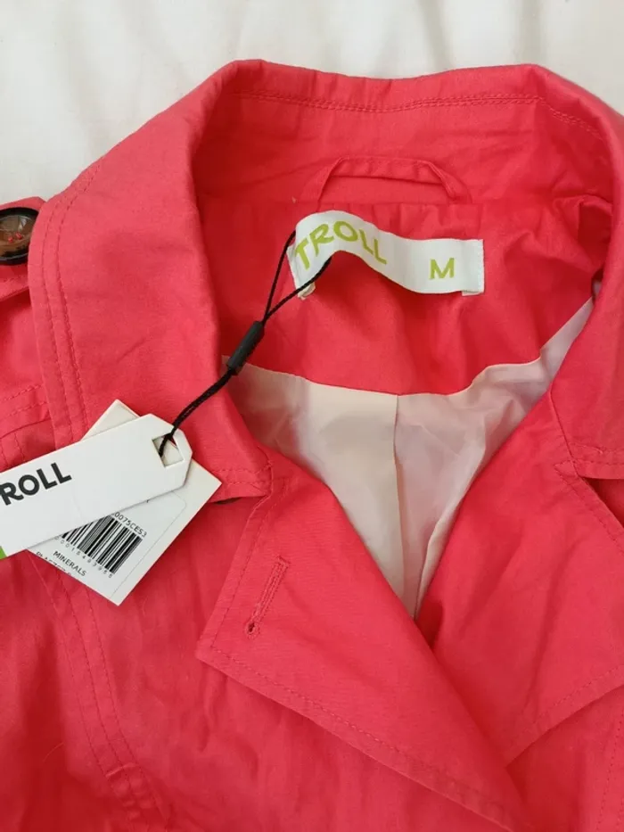 Trench couleur corail taille M marque Troll neuf - photo numéro 2