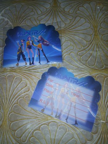10 carte d'invitation anniversaire kpop demon Hunter 