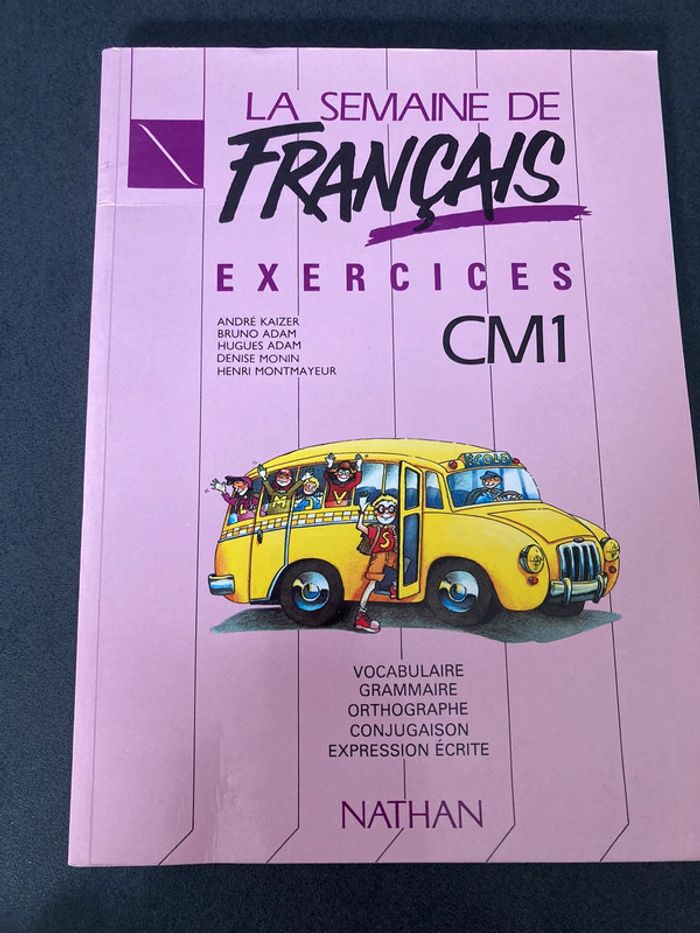 Nathan exercices français élémentaire cm1 fiche