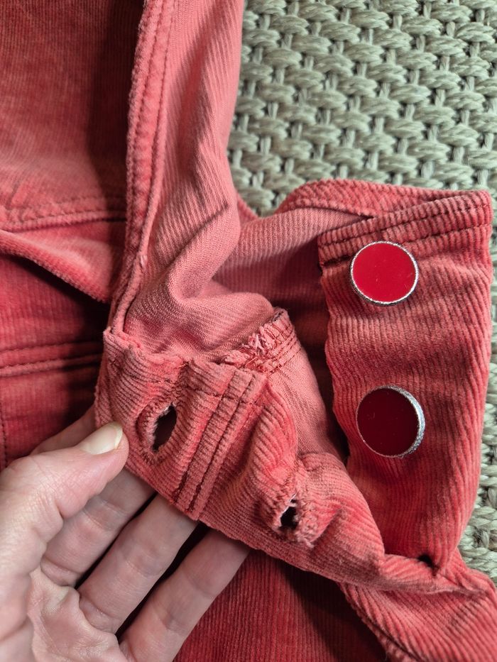 Ensemble robe orange velour et leggings noir - 6 ans - photo numéro 4