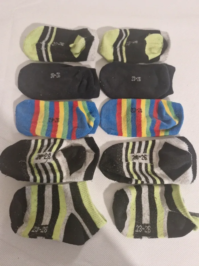 Lot de 11 paires de chaussettes soquettes 23-26 Ucs llc + modèles divers sans marque - photo numéro 2