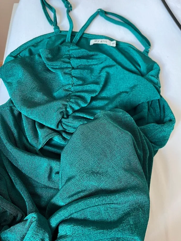 robe mini courte été moulante sexy nacrée paillettes neuve - photo numéro 4