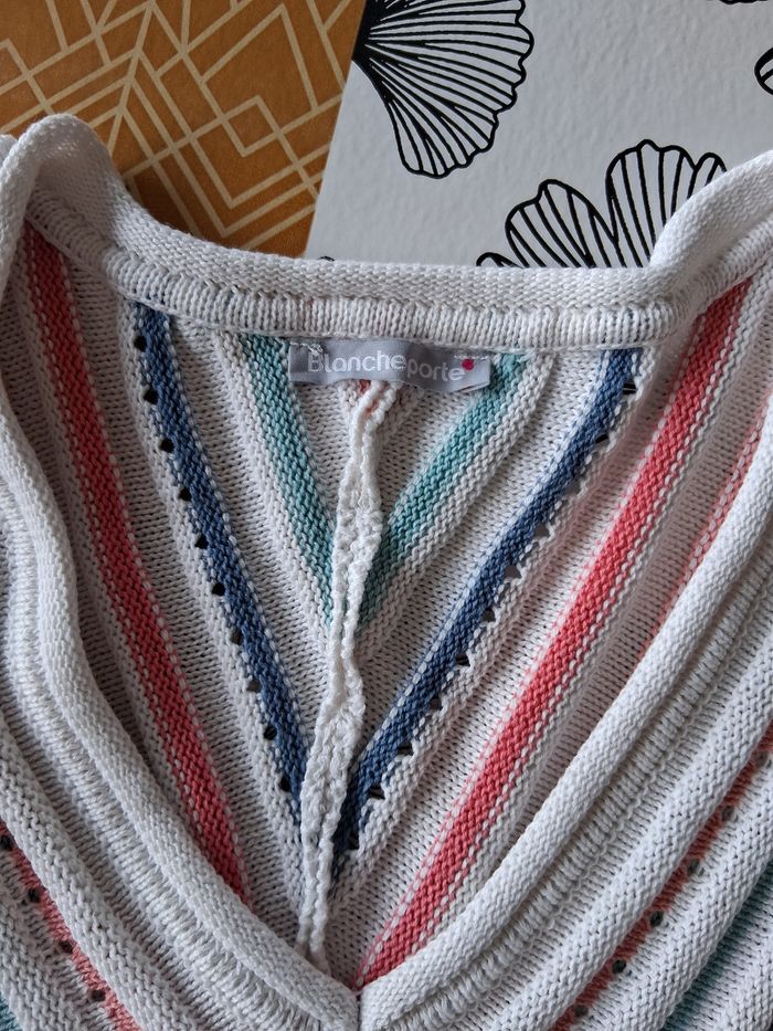 Pull femme à rayures multicolores taille 42-44 - photo numéro 6