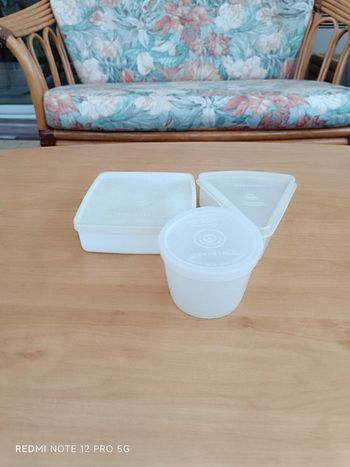 Boites de conservation x2 vintage blanches