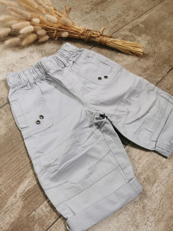 🌸Bermuda short gris 12mois 100%coton - photo numéro 3