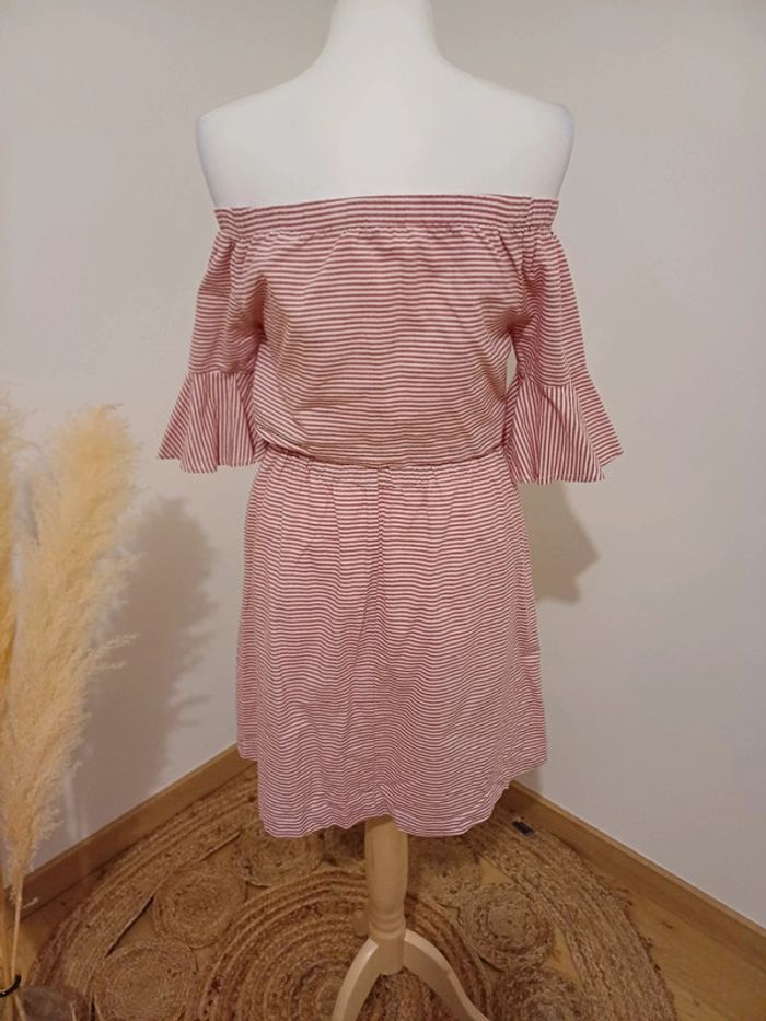 Robe rayée à épaules découvertes Kling taille S/M 36/38 - photo numéro 6