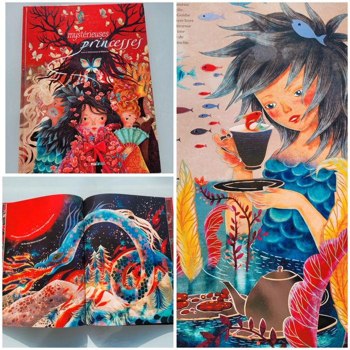 Magnifique livre Mystérieuses Princesses avec des touches métallisées (40)