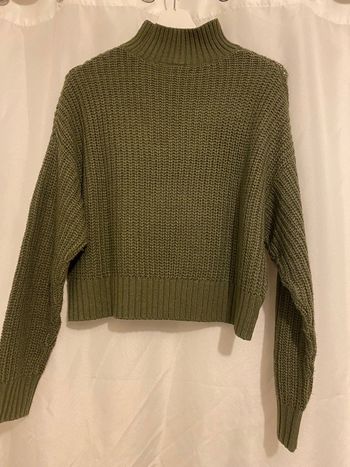 Pull court en maille H&M Divided - Vert kaki - Taille S