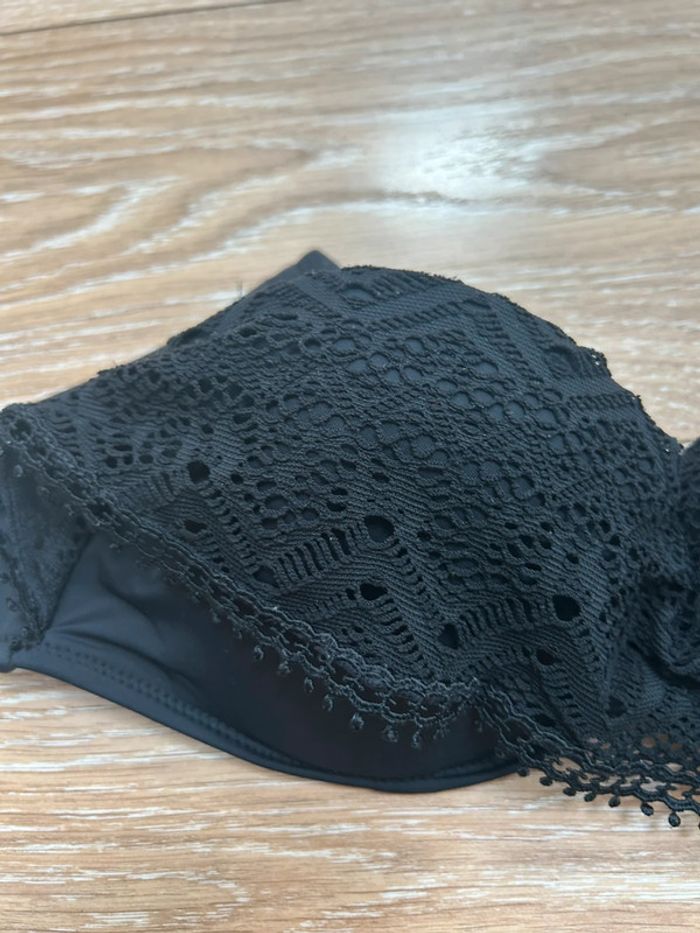 Haut de maillot de bain undiz noir - avec dentelles - taille M - photo numéro 2