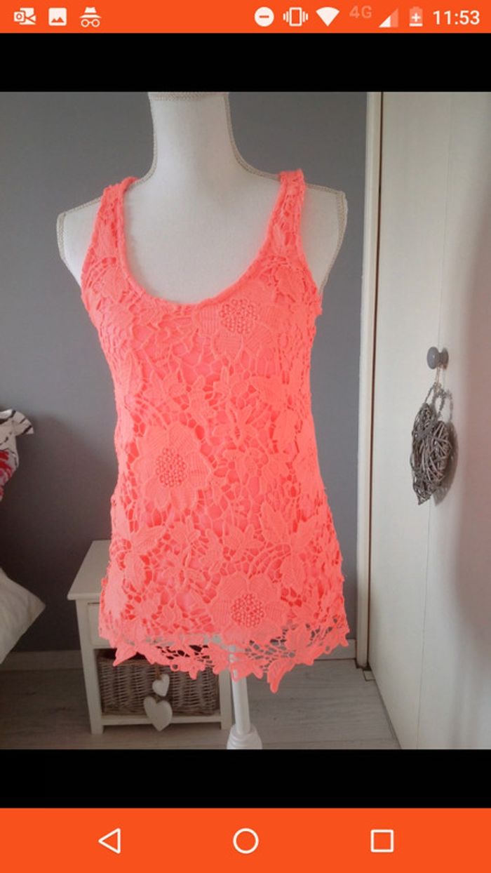 Débardeur avec broderie orange Vintage dressing - photo numéro 8